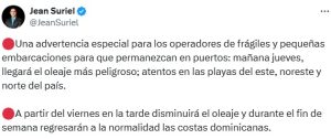 Sistema de baja presión estará generando fuertes ráfagas de viento en provincias del país 